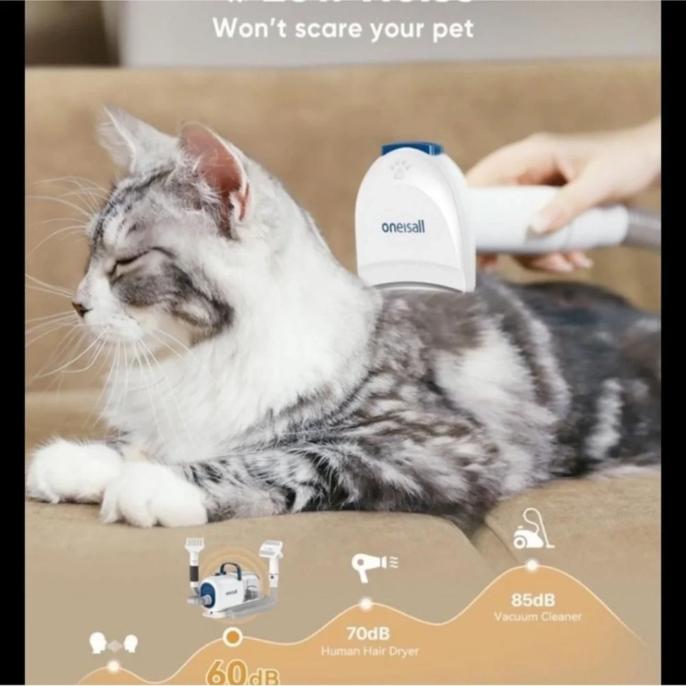 oneisall Dog Grooming Vacuum Blow Dryer and Clippers, Dog Grooming Kit New